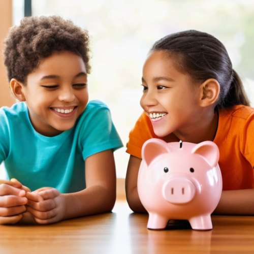 Home 28 연령대별 금융 교육 프로그램 추천 - **Prompt 1: Early Financial Literacy - Piggy Bank Fun**
"A wide shot of a cheerful, diverse grou...